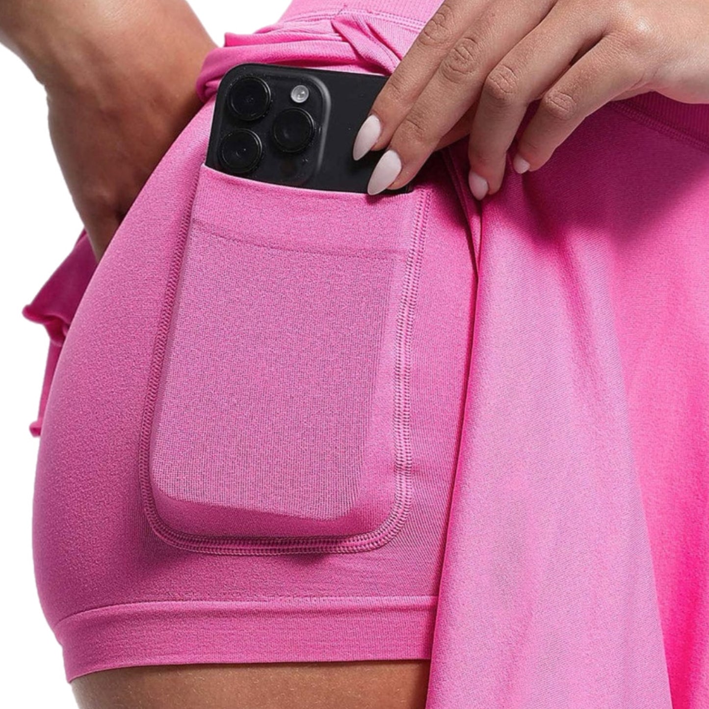 Ensemble Soline Sculptant – Jupe shorty avec Poche Téléphone