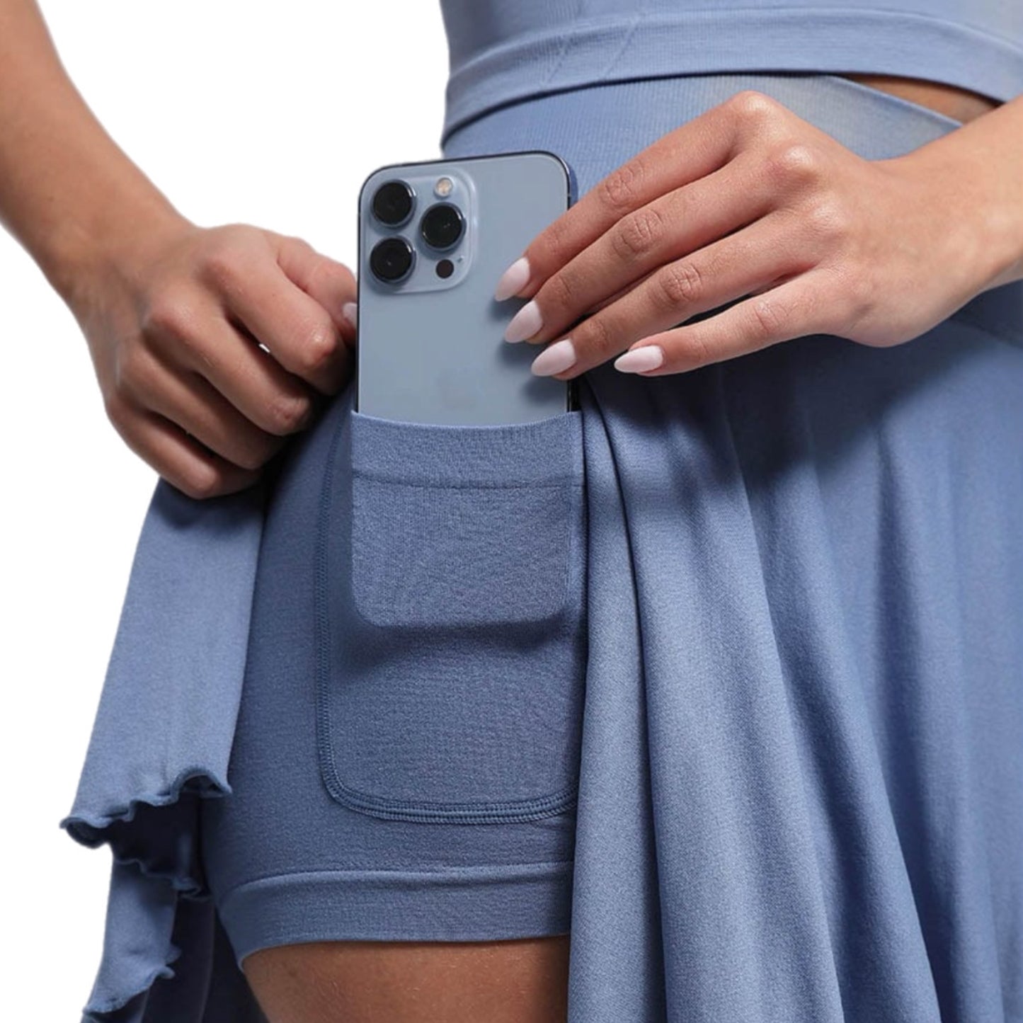 Ensemble Soline Sculptant – Jupe shorty avec Poche Téléphone