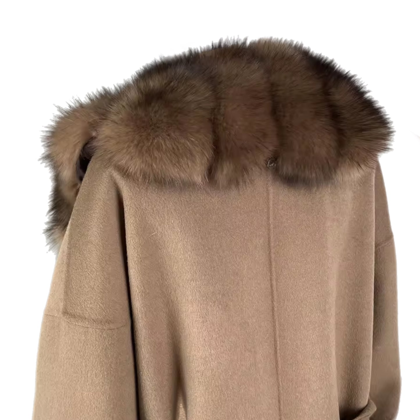 Manteau Long Prestige Cachemire & Fourrure de Renard