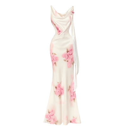 Floral Satin Dress