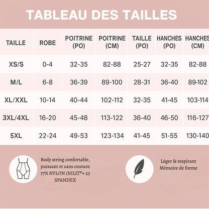 Body String Simple sculptant avec bretelles ajustables – Confort & Maintien